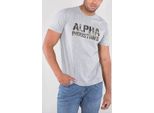 T-Shirt Da Uomo Alpha Industries Camo Print Tee Grigio - 2XL