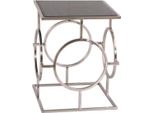 Casa Padrino Tavolino Da Salotto Argento / Nero 40 X 40 X H. 50 Cm - Mobili Da Salotto Di Design