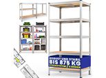 Monzana® Scaffale Ad Alta Portata Xl 180X90X60Cm Carico Max. 875Kg 5 Pannelli Mdf Scaffalatura Metallo Officina Cantina