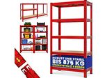 Monzana® Scaffale Ad Alta Portata 180X90X40Cm Carico Max. 875Kg 5 Pannelli Mdf Scaffalatura Metallo Officina Cantina