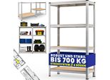 Monzana® Scaffale Ad Alta Portata 160X90X40Cm Carico Max. 700Kg 5 Pannelli Mdf Scaffalatura Metallo Officina Cantina