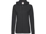 Fruit Of The Loom Giacca Con Cappuccio / Felpa Con Cappuccio / Felpa Con Cappuccio Con Zip, Aderente BC2658 (Medium) (Nero)