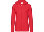 Fruit Of The Loom Giacca Con Cappuccio Da Donna / Felpa Con Cappuccio / Felpa Con Cappuccio Con Zip, Aderente BC2658 (2XL) (Rosso)