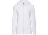 Fruit Of The Loom Giacca Con Cappuccio Da Donna / Felpa Con Cappuccio / Felpa Con Cappuccio Con Zip, Aderente BC2658 (Xs) (Bianco)
