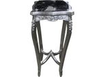 Casa Padrino Tavolino Barocco Con Piano In Marmo Nero Argento 87 X 37 Cm Stile Antico - Telefono Tavolino Da Fiori