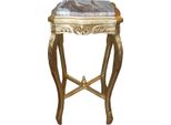 Casa Padrino Tavolino Barocco Quadrato Oro Con Piano In Marmo 40 X 40 X H 72,5 Cm Stile Antico - Telefono Tavolino Da Fiori
