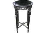 Casa Padrino Tavolino Barocco Con Piano In Marmo Verde Rotondo Argento 72 X 37 Cm Stile Antico - Telefono Tavolino Da Fiori