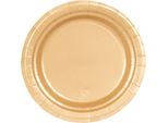 Piatto Party In Cartone 16 Pezzi Oro 23Cm - Taglia Unica