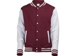 Giacca College Awdis Unisex RW175 (L) (Bordeaux/Grigio Screziato)