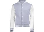 Giacca College Unisex Awdis RW175 (L) (Grigio Screziato/Bianco)