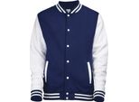 Giacca College Awdis Unisex RW175 (2XL) (Blu Oxford/Bianco)