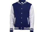 Giacca College Unisex Awdis RW175 (L) (Blu Scuro/Grigio)