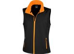 Gilet Softshell Result Core Da Donna, Stampabile RW3698 (M) (Nero/Arancione)