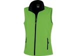 Gilet Softshell Result Core Da Donna, Stampabile RW3698 (M) (Verde Erba/Nero)