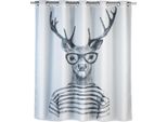 Wenko Tenda Da Doccia Per Vasca Da Bagno Antimuffa Incl. Anelli Mr. Deer 180X200 Cm