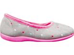 Pantofole Da Donna Isla A Pois DF1308 (7 UK/40.5 Eu) (Grigio/Fucsia)