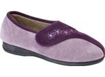 Pantofole Con Velcro Gemma Da Donna DF1347 (4 UK/37 Eu) (Viola/Viola)