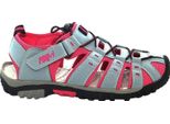 Sandali Sportivi Pdq Da Donna Con Chiusura Ad Alamari E Velcro DF410 (38 Eu) (Grigio/Fucsia)