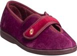 Pantofole Da Donna Mirak Andrea Con Chiusura A Velcro FS1337 (37 Eur) (Rosso Vino)
