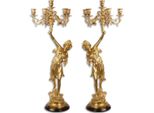 Casa Padrino Set Di Candelieri Barocchi Oro 32,5 X 32,5 X H. 87 Cm - Decorazione Per Hotel E Ristoranti