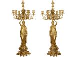 Casa Padrino Set Di Candelieri Barocchi Oro 37,5 X 32,5 X H. 86 Cm - Nobile E Magnifico
