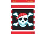 Sacchetti Per Feste Amscan Con Teschio Pirata E Ossa Incrociate, 8 Pezzi SG5714 (Taglia Unica) (Rosso/Bianco/Nero)