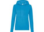Fruit Of The Loom Lady Fit Pullover Mit Kapuze BC363 (L) (Azur)