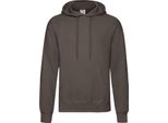Felpa Con Cappuccio Fruit Of The Loom Uomo BC366 (Xl) (Marrone Cioccolato)