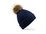 Beechfield B412 | Berretto In Pelliccia Da Uomo - Colore: Navy - Taglia: Unica