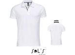 Sols 00576 | Polo Da Uomo Patriot / 100% Cotone Ring-Spun - Colore: Bianco/Nero/Bianco/Nero - Taglia: 3XL