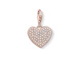 Thomas Sabo - 1569-416-14 - Charm - Donna - Argento 925 Placcato Oro Rosa - Cuore Pavé