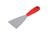 Stubai Spatola Di Pulizia In Acciaio Inox Con Manico Rosso 80 Mm