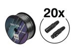 Set Cavo Dmx 2X0,22 100M Bw + 40 Connettori