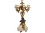 Casa Padrino Candeliere Barocco Bianco/Oro 29,5 X 26,5 X H. 59,4 Cm - Nobile E Magnifico