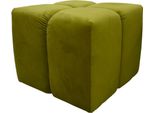 Casa Padrino Sgabello / Pouf Verde 60 X 60 X H. 50 Cm - Mobili Soggiorno