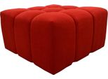 Casa Padrino Sgabello / Pouf Rosso 90 X 90 X H. 50 Cm - Mobili Soggiorno