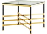 Tavolino Da Salotto Casa Padrino Oro / Nero 65 X 65 X H. 55 Cm - Mobili Soggiorno