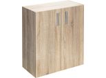 Casaria® Cassettiera Vela 2 Ante Con Ripiani 77X60X30Cm Credenze Comò Armadietto Ufficio Mobiletto