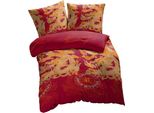 EtÉRea Biancheria Da Letto In Microfibra 135X200Cm + 80X80Cm - Biancheria Da Letto Per Tutte Le Stagioni Copripiumino Dragon - Set Di Biancheria Da Letto Con Cuscino 135X200Cm Copripiumino + 80X80Cm Federa In Microfibra - - Rosso