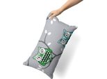 EtÉRea Federa 40X40Cm - 100% Cotone - Federa Di Facile Manutenzione Gufo Grigio Naturalmente Morbido - Federa 40X40Cm 100% Cotone - Federa Con Cerniera - Oekotex - Green