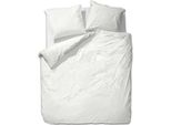 EtÉRea Mako Satin 155X220Cm + 80X80Cm - Biancheria Da Letto Per Tutte Le Stagioni Copripiumino Tinta Unita - Set Di Biancheria Da Letto Con Cuscino 155X220Cm Copripiumino + 80X80Cm Federa Mako Satin - Green - Lana Bianca