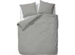 EtÉRea Mako Satin Biancheria Da Letto 155X220Cm + 80X80Cm - Biancheria Da Letto Per Tutte Le Stagioni Copripiumino Tinta Unita - Set Di Biancheria Da Letto Con Cuscino 155X220Cm Copripiumino + 80X80Cm Federa Mako Satin - Green - Taupe