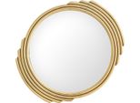 Casa Padrino Specchio Di Design In Acciaio Inox Oro Ø 100 Cm - Specchio Da Parete Per Soggiorno