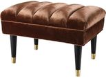 Panca Casa Padrino Arancio Scuro / Nero / Oro 68 X 50 X H. 45 Cm - Qualità Lusso