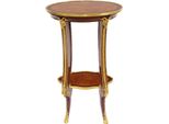 Casa Padrino Tavolino Barocco In Mogano/Oro H 78 X 44 Cm - Tavolino Arredo Luigi Xiv