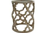 Tavolino Di Design Casa Padrino Marrone Ø 40 X H. 54 Cm - Tavolo Moderno Rotondo In Legno