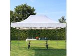 Toolport 3X4,5M Gazebo Pieghevole, Premium Acciaio, Bianco