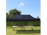 Toolport 3X6M Gazebo Pieghevole, Premium Acciaio, Nero