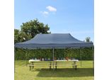 Toolport 3X6M Gazebo Pieghevole, Premium Acciaio, Grigio Scuro