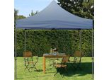 Toolport 3X3M Gazebo Pieghevole, Premium Acciaio, Grigio Scuro
